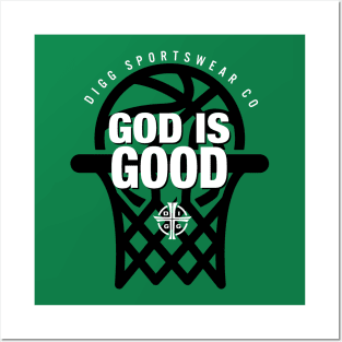 GOD IS GOOD (GREEN & BLACK) Posters and Art